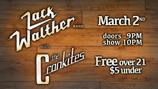 03/02/12 – Carino\\\’s presents FREE FRIDAY! with THE ZACK WALTHER BAND